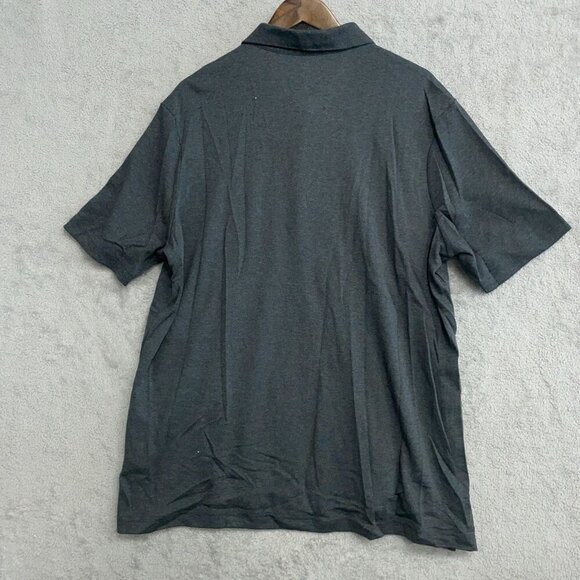 NWOT Lands' End Men's 2XLT Charcoal Gray Polo Shirt Traditional Fit Short Sleeve - Picture 3 of 8